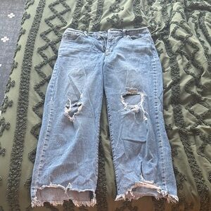 Distressed Blue Women's Boyfriend Jeans